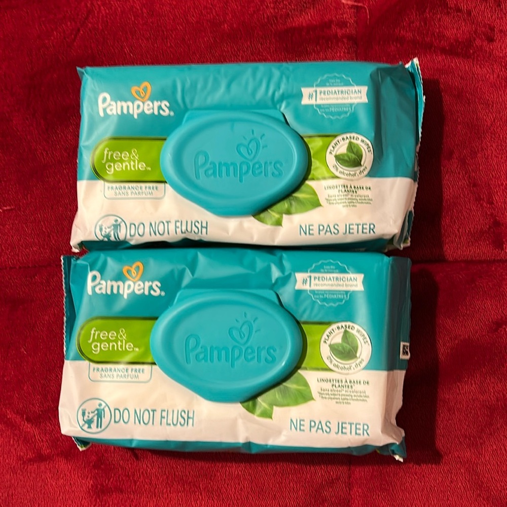 2/$5 Two Packages Pampers Free + Gentle Wipes